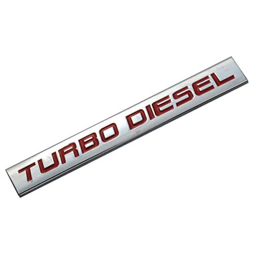 Emblema De Metal De Acabado Cromado Turbo   (letra Roja...