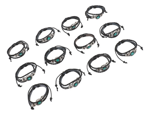 Pulseiras Trançadas Com Punho, 12 Peças, Pulseira De Poliure