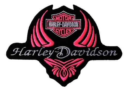 Parche Bordado Logo Harley Davidson Con Alas - Biker Girls