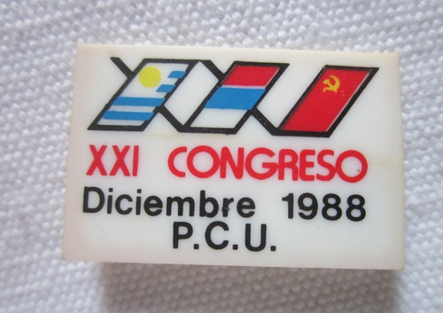 Antiguo Pin 21 Congreso Partido  Comunista Uruguay Pcu 1988