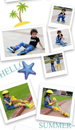 1 Combo Patines Incluye Casco,protecciones Y Mochila De