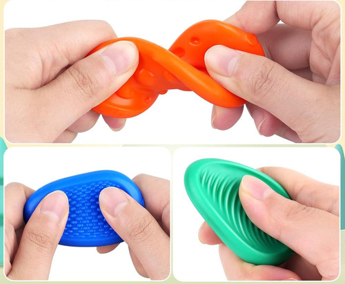 Q Fidget Toys Adults Sensory Stone 6 Pack Textured Worr 3001