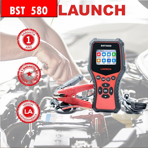 Probador De Baterías Y Sistema De Carga+ Obd2 Launch Bst580d