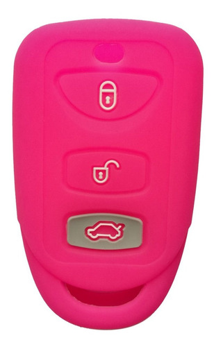 Carcasa Para Llave 3 Boton Varia Modelo Auto Rosa