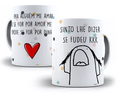 Caneca café florks meme engraçados