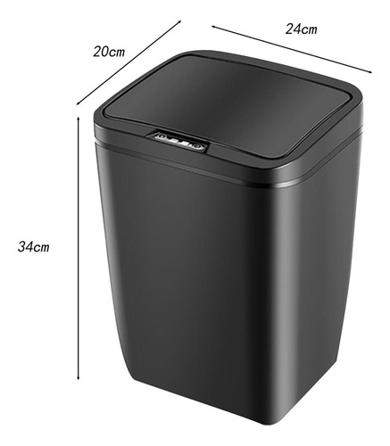 Qe1 Cubo De Basura De Inducción Inteligente, Botes De Negro