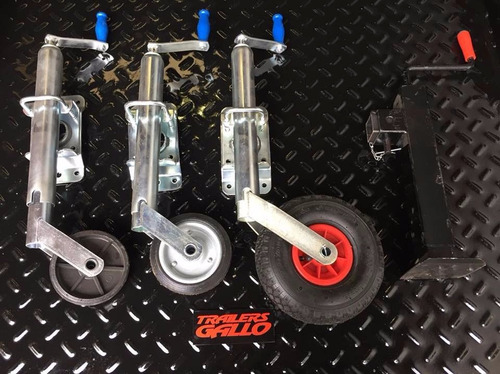 Rueda Timonera Para Trailer Rebatible Y Regulable-chapa Goma
