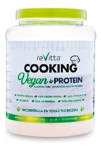 Proteina Aislada Cooking Vegan Protein P/ Cocinar 1 Kg. 