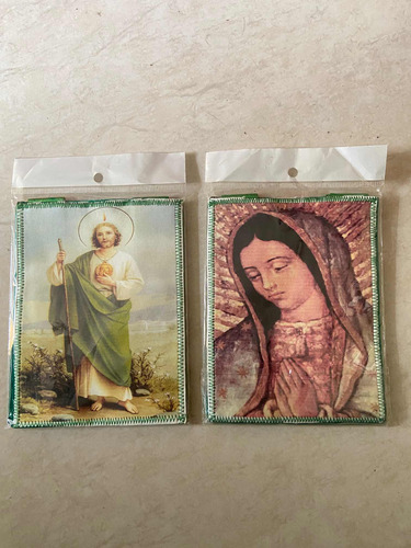 Escapulario San Judas Tadeo / Virgen De Guadalupe 10cm X13cm