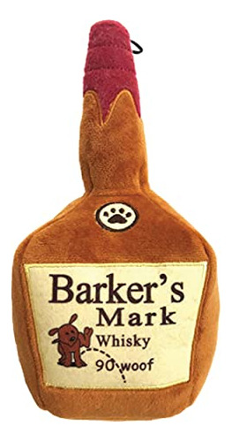 Peluche Para Perro Botella Barkers Mark 90 Woof Cafe 16.5 Cm