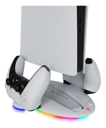 Base Cargador Cooler Para Mando Y Consola P5 Slim Luz Rgb