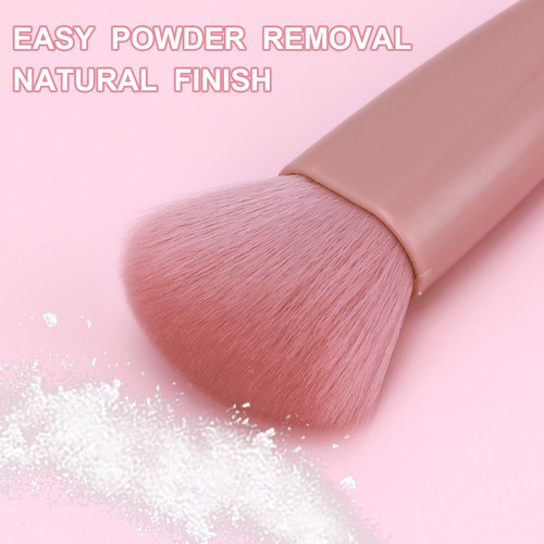 Sistema De Cepillo Del Maquillaje Del Viaje Con El Espejo