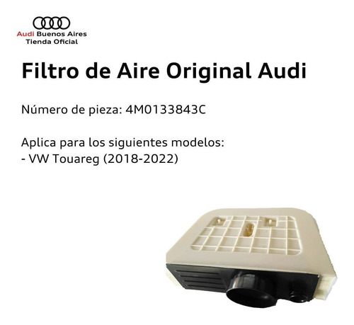 Imagen 3 de 8 de Filtro De Aire Original Audi Q7