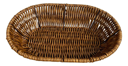 Cesta De Pan De Imitación De Ratán, 24 Cm X 17 Cm X 6 Cm