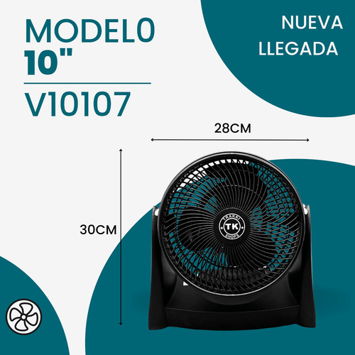 Ventilador De Escritorio 10 Pulgadas 3 Velocidades