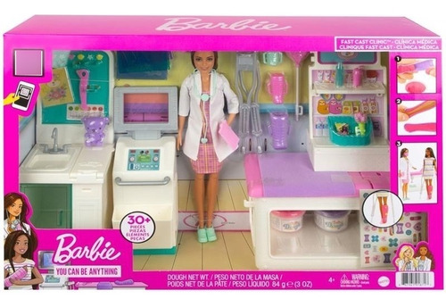 Barbie Clínica médica, set de muñeca y 30 accesorios