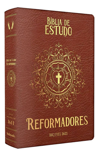 Bíblia King James 1611 De Estudos Reformadores - Capa Luxo Marrom, De Diversos Cooperadores. Editora Bvbooks Em Português