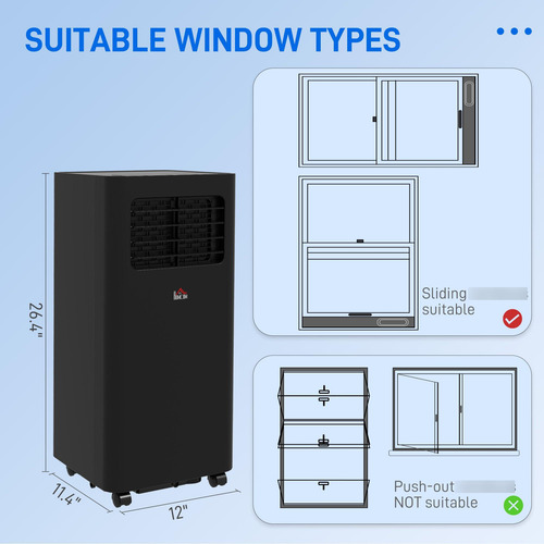 Aire Acondicionado Portátil 8000 Btu 3 En 1 Para Habitacione Color