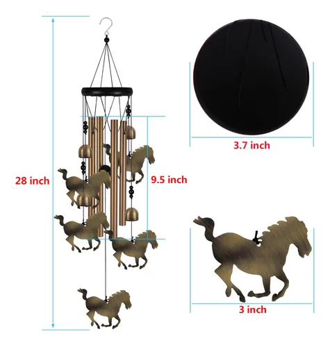 Campanillas De Viento De Caballo Para Decoracion Al Aire Lib