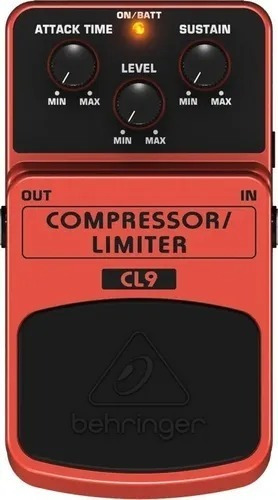 Pedal De Efeito Behringer Cl9 Compressor E Limiter Cor Vermelho