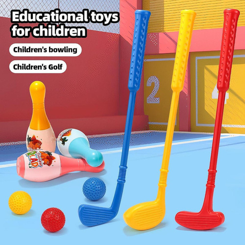 Mini Golf Play Set Para Niños Juguetes De Bolos De Golf