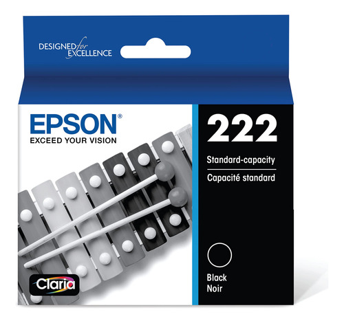 Epson 222 Claria Ink Cartucho Negro De Capacidad Estándar .