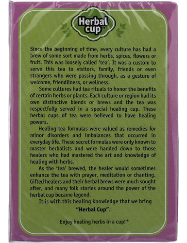 Té Herbal Cup Ayurveda Orgánico Para Mujeres 16 Bolsitas