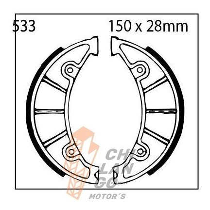 Balata De Tambor Para  Yamaha Hw 150 Xenter 150 12-16