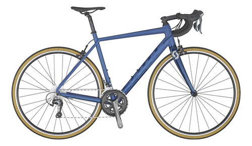 Bicicleta de carretera Scott Speedster 20 2020 con llanta 700 21", cajas de cambios Shimano Tiagra 4700 y Shimano Tiagra 4700-GS, color azul