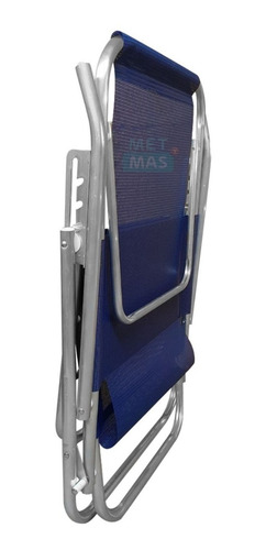 Imagen 6 de 9 de Reposera Aluminio Plegable 5 Posiciones X2 - Cama - Colores!