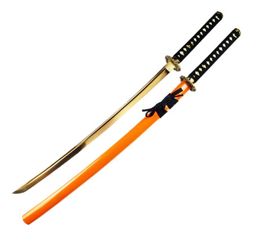 Katana Acero Dorado 1045 Canal Sangrador Full Tang 1359