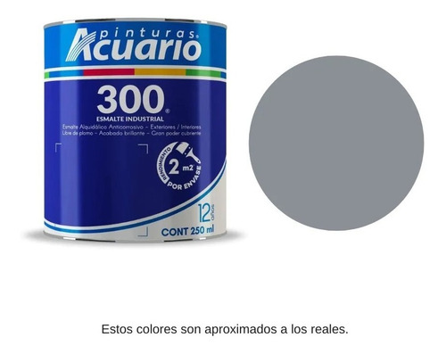 Pintura Esmalte 300 Color Gris Acuario 250 Ml Ea30202