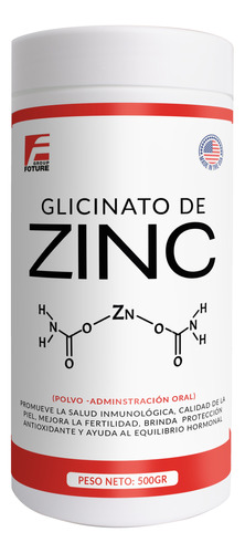 Glicinato De Zinc En Polvo 500g