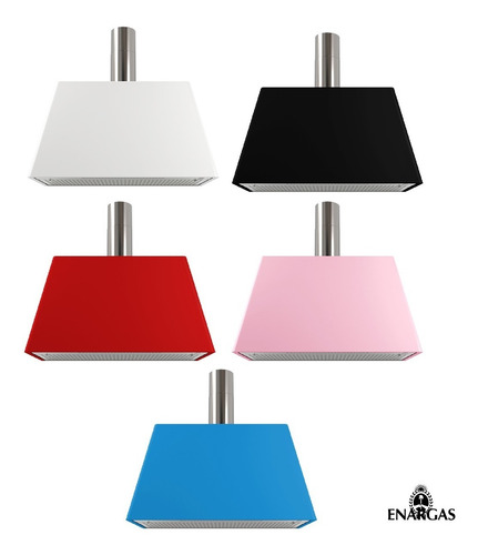 Imagen 3 de 10 de Campana Cocina Pared Retro Color Luz Acero Silenciosa Motor