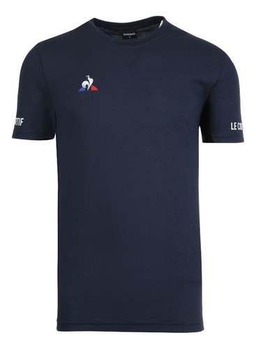 Remera Hombre Lecoq Tenis Basica Pique Original Azul O