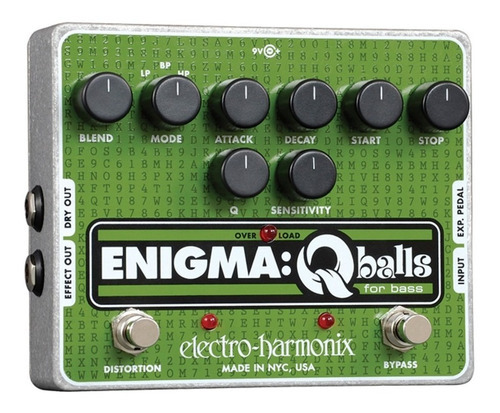 Pedal Electro Harmonix Enigma Q Balls Para Bajo Color Verde