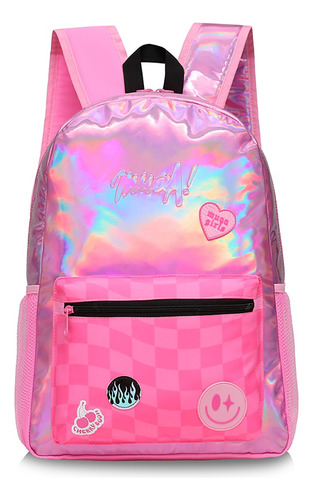 Mochila Muaa Carga Segura Color Rosa Diseño De La Tela Liso