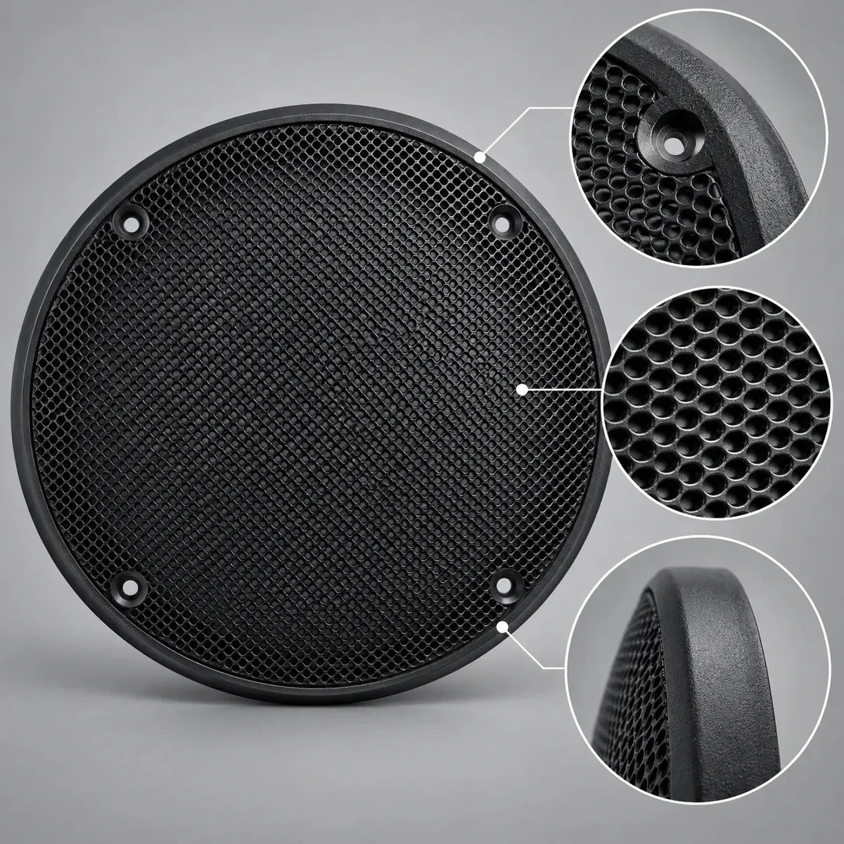 Tela Para Alto Falante 6 Polegadas Classic Preta Par Permak Cor Preto