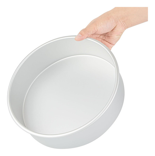 Met Lux - Molde Redondo De Aluminio Recto Para Tartas, 10 X