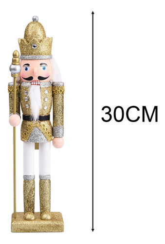 Cascanueces De Navidad, Cascanueces De Madera, Figura Oro