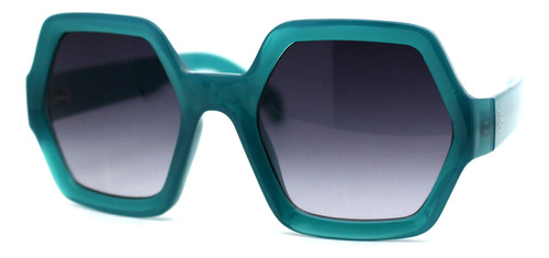 Gafas De Sol Retro De Plástico Hexagonal Mod Para Mujer Humo