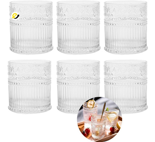 Vaso Para Vino Agua Vintage En Cristal X6unds Premium 11 Oz