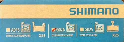 Imagen 2 de 3 de Pastillas De Freno Shimano G02a Resina Slx, Xt Y Xtr - Ciclos