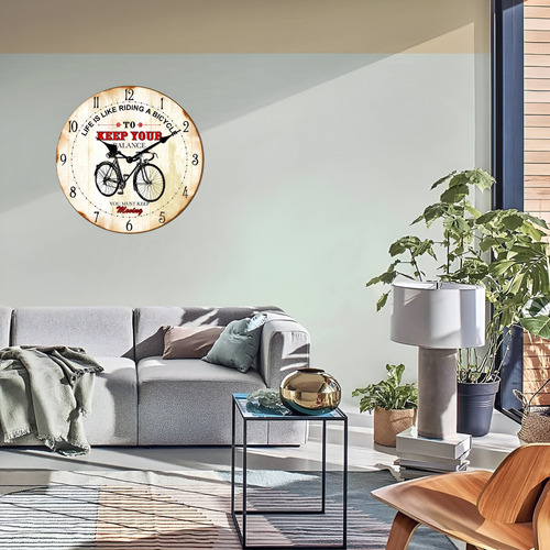 Reloj De Pared Analogico 28 Cm Diseños Marca Selecta Estructura Marrón Claro Fondo Marrón Claro