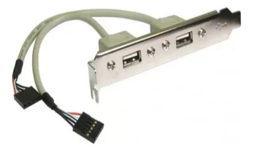 Bracket 2 Puertos Usb 2.0 Traseros 2x5 Pines (Usado)