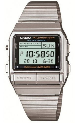 Relógio Casio Unissex Vintage Prata Digital Db-380-1df