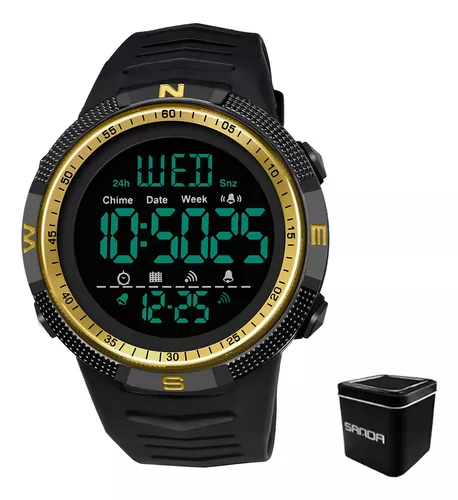Reloj deportivo para mujer, fácil de leer, con alarma LED, cronógrafo,  multifunción, impermeable, reloj digital