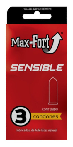 Condones Max-fort Sensible Con 3 Piezas 