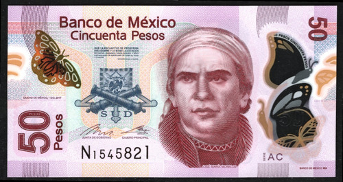 Mexico Billete De 50 Pesos Año 2017 Polímero - Sin Circular