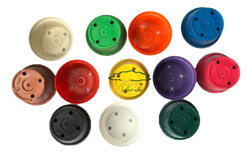 Imagem 6 de 8 de Vaso Plástico Pote 12 Colorido Suculenta Mudas E Cactos 20ud